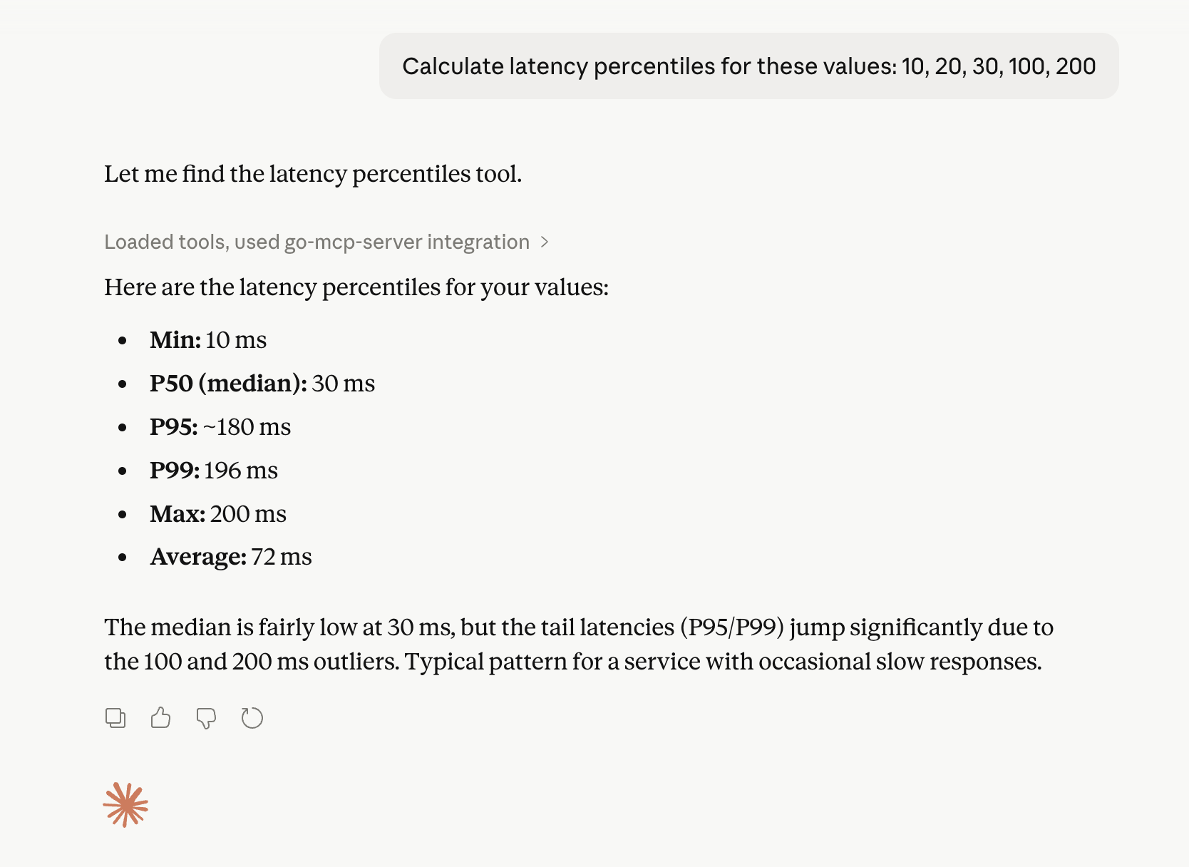 percentiles response
